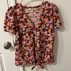 LOFT flower shirt